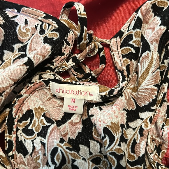 NWT Women black/tan/beige maxi dress with side split & build in shorts. - Picture 10 of 10